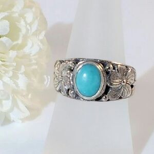 Sonoran Turquoise 1.2 Carats Sterling Silver Ring Size 7